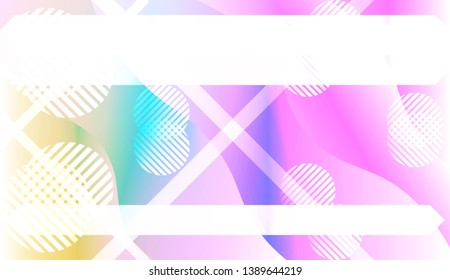 Template Landing Page With Wave Geometric Shape, Lines, Circle. For Design, Presentation, Business. Vector Illustration with Color Gradient
