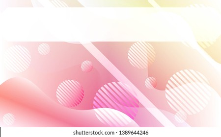 Template Landing Page With Wave Geometric Shape, Lines, Circle. For Design, Presentation, Business. Vector Illustration with Color Gradient
