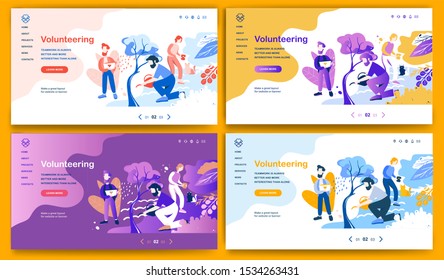 Template for landing page, website, presentation or banner on the topic Volunteering.

Digital flyer, also can be print advertising. Vector illustration.

