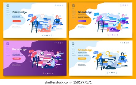 Template for landing page, website, presentation or banner on the topic Knowledge.

Digital flyer, also can be print advertising. Vector illustration.

