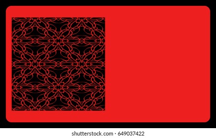 template laser cutting for card. Decorative geometric ornament. Vector illustration.