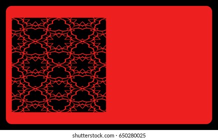 template laser cutting for card. Decorative geometric ornament. Vector illustration.