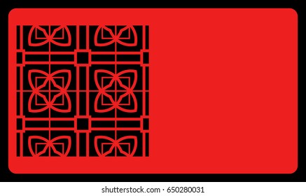 template laser cutting for card. Decorative geometric ornament. Vector illustration.