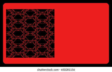 template laser cutting for card. Decorative geometric ornament. Vector illustration.