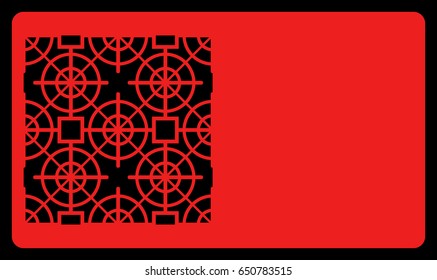 template laser cutting for card. Decorative geometric ornament. Vector illustration.