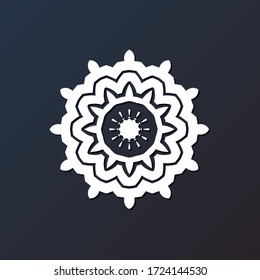 Template Laser Schneiden Mandala. CNC-Silhouette-Ornament.