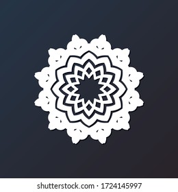 Template laser cutting mandala. CNC silhouette ornament.