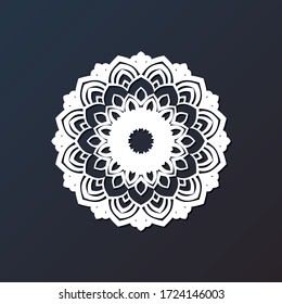 Template laser cutting mandala. CNC silhouette ornament.