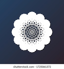 Vorlagenlaser Schneiden mandala aus Papier, Sperrholz, Eisen CNC Silhouette Verzierung.