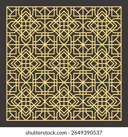 Modelo para corte a laser. Estêncil para painéis de madeira, metal. Padrão geométrico. Fundo abstrato para corte. Ilustração vetorial. Cartões decorativos
