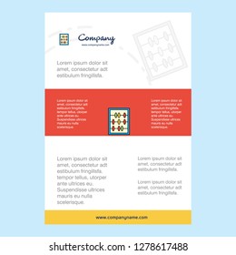 Template layout for Abacus comany profile ,annual report, presentations, leaflet, Brochure Vector Background
