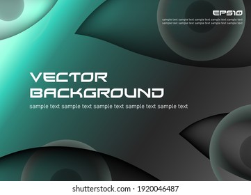 Template layout, Abstract background, Green and black color scheme, Curve background, like an eye background