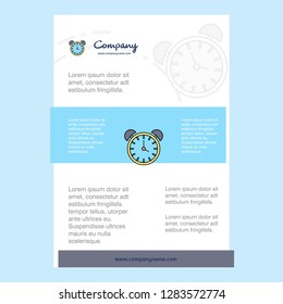 Template layout for Alarm clock comany profile ,annual report, presentations, leaflet, Brochure Vector Background