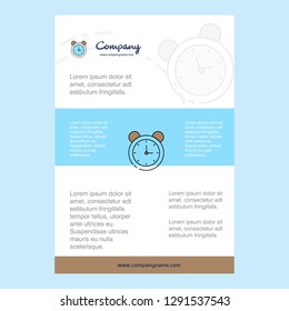 Template layout for Alarm  comany profile ,annual report, presentations, leaflet, Brochure Vector Background