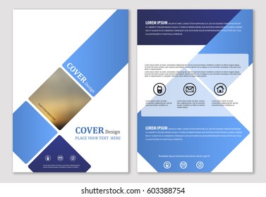 Template layout for annual report brochure flyer cover design vector