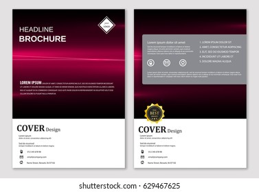 Template layout for annual report brochure flyer cover design vector
