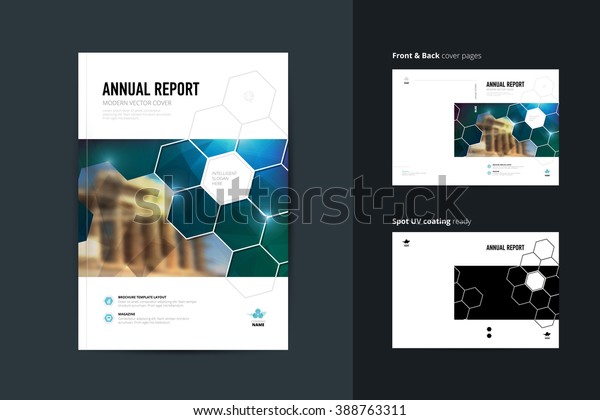 Vorlage Layout Des Geschaftsberichts Broschure Cover Stock Vektorgrafik Lizenzfrei