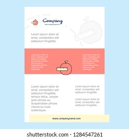 Template layout for Apple comany profile ,annual report, presentations, leaflet, Brochure Vector Background