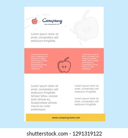 Template layout for Apple comany profile ,annual report, presentations, leaflet, Brochure Vector Background