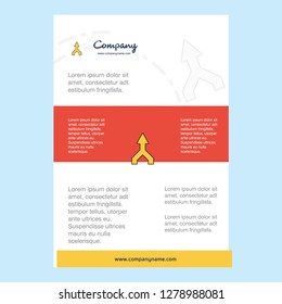 Template layout for Up arrow  comany profile ,annual report, presentations, leaflet, Brochure Vector Background