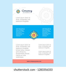 Template layout for Atoms  comany profile ,annual report, presentations, leaflet, Brochure Vector Background