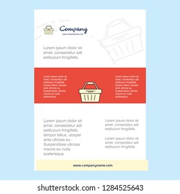 Template layout for Basket comany profile ,annual report, presentations, leaflet, Brochure Vector Background