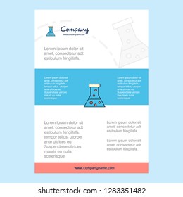 Template layout for Beaker  comany profile ,annual report, presentations, leaflet, Brochure Vector Background