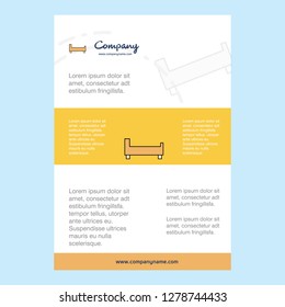 Template layout for Bed comany profile ,annual report, presentations, leaflet, Brochure Vector Background