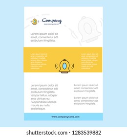 Template layout for Bell  comany profile ,annual report, presentations, leaflet, Brochure Vector Background