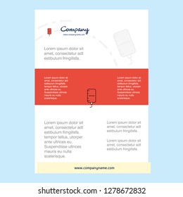 Template layout for Blood bottle comany profile ,annual report, presentations, leaflet, Brochure Vector Background