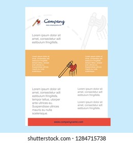 Template layout for Bloody axe comany profile ,annual report, presentations, leaflet, Brochure Vector Background