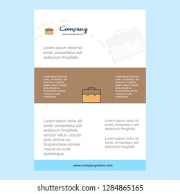 Template layout for Breifcase comany profile ,annual report, presentations, leaflet, Brochure Vector Background