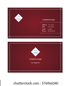 Template layout for business card vector