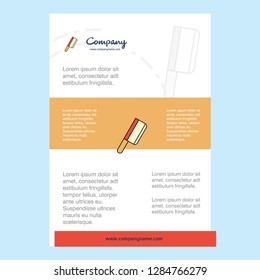 Template layout for Butcher knife comany profile ,annual report, presentations, leaflet, Brochure Vector Background