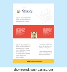 Template layout for Calendar comany profile ,annual report, presentations, leaflet, Brochure Vector Background