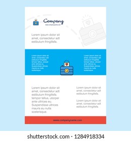 Template layout for Camera comany profile ,annual report, presentations, leaflet, Brochure Vector Background