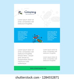 Template layout for Candies  comany profile ,annual report, presentations, leaflet, Brochure Vector Background