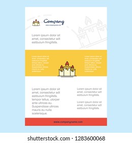 Template layout for Candle comany profile ,annual report, presentations, leaflet, Brochure Vector Background