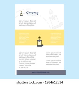 Template layout for Candle comany profile ,annual report, presentations, leaflet, Brochure Vector Background