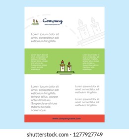 Template layout for Candles comany profile ,annual report, presentations, leaflet, Brochure Vector Background