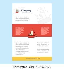 Template layout for Candles comany profile ,annual report, presentations, leaflet, Brochure Vector Background