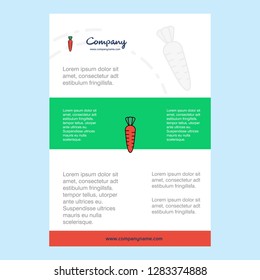 Template layout for Carrot  comany profile ,annual report, presentations, leaflet, Brochure Vector Background