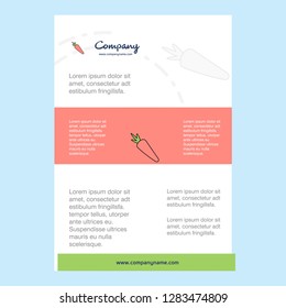 Template layout for Carrot comany profile ,annual report, presentations, leaflet, Brochure Vector Background