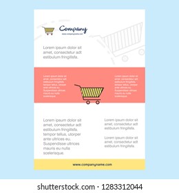 Template layout for Cart  comany profile ,annual report, presentations, leaflet, Brochure Vector Background