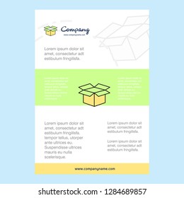Template layout for Carton  comany profile ,annual report, presentations, leaflet, Brochure Vector Background