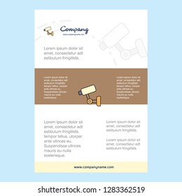 Template layout for CCTV comany profile ,annual report, presentations, leaflet, Brochure Vector Background
