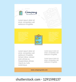 Template layout for Check list comany profile ,annual report, presentations, leaflet, Brochure Vector Background