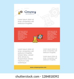 Template layout for Chemical beaker comany profile ,annual report, presentations, leaflet, Brochure Vector Background
