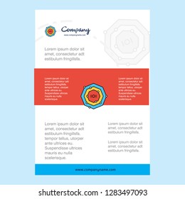 Template layout for Chemical bonding comany profile ,annual report, presentations, leaflet, Brochure Vector Background