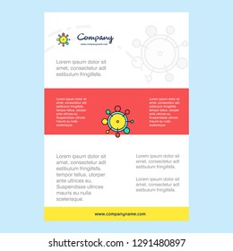 Template layout for Chemical bonding comany profile ,annual report, presentations, leaflet, Brochure Vector Background